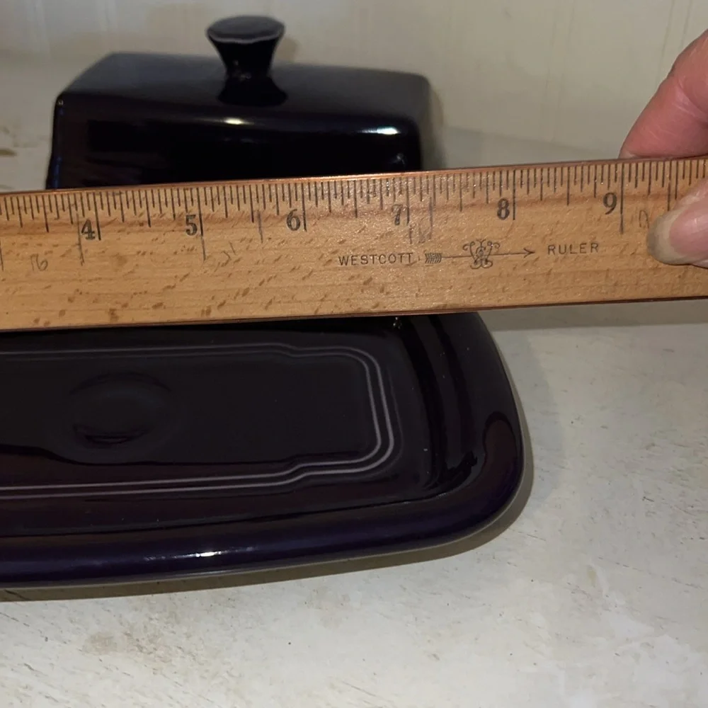 Vintage HLC Fiesta Ware Fiestaware Butter Dish - Deep Plum Purple